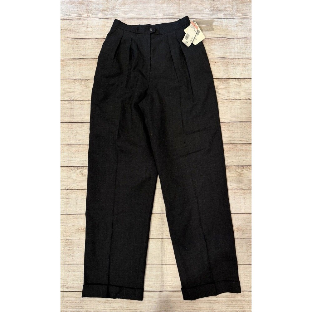 NWT Jones New York Pants Vintage Gray Wool High Waisted Pleated Trouser Size 4